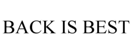 BACK IS BEST trademark