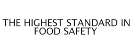 THE HIGHEST STANDARD IN FOOD SAFETY trademark