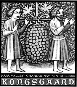 NAPA VALLEY CHARDONNAY VINTAGE 2005 KONGSGAARD trademark