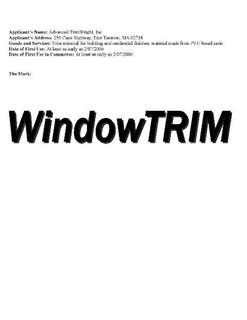 WINDOWTRIM trademark