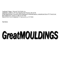 GREATMOULDINGS trademark