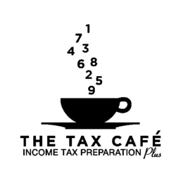 THE TAX CAFÉ INCOME TAX PREPARATION PLUS 1 7 4 3 6 8 2 9 5 trademark