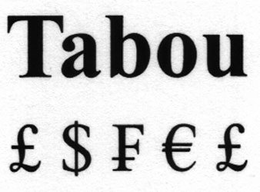 TABOU £ $ F  £ trademark