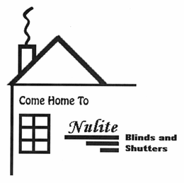 COME ON HOME TO NULITE BLINDS AND SHUTTERS trademark