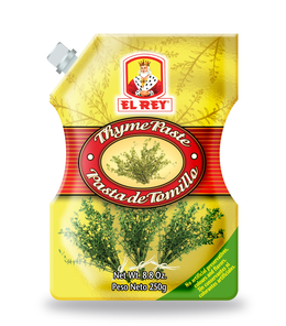 EL REY · THYME PASTE · PASTA DE TOMILLO NO ARTIFICIAL PERSERVATIVES, COLOURS AND FLAVORS. SIN CONSERCANTES NL COLORANTES ARTIFICIALES trademark