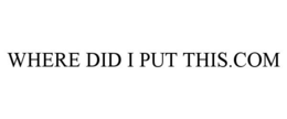 WHERE DID I PUT THIS.COM trademark