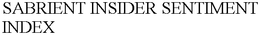 SABRIENT INSIDER SENTIMENT INDEX trademark