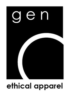 GEN O ETHICAL APPAREL trademark