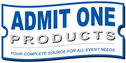 ADMIT ONE PRODUCTS YOUR COMPLETE SOURCEFOR ALL EVENT NEEDS trademark