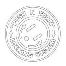"PUSH N TURN" LOCKING SYSTEM trademark
