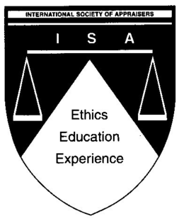 INTERNATIONAL SOCIETY OF APPRAISERS ISA ETHICS EDUCATION EXPERIENCE trademark