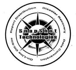 SNAPSHOT TECHNOLOGIES ON-LINE OFF-SITE REPORT DISTRIBUTION DISASTER RECOVERY DATA CONVERSION trademark