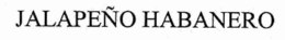 JALAPEÑO HABANERO trademark