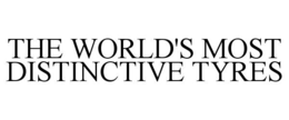 THE WORLD'S MOST DISTINCTIVE TYRES trademark