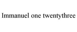IMMANUEL ONE TWENTYTHREE trademark