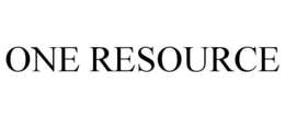 ONE RESOURCE trademark