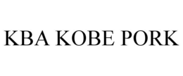 KBA KOBE PORK trademark