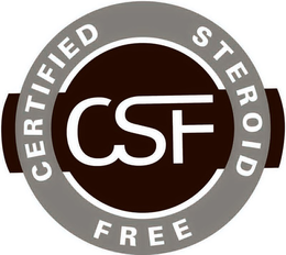 CSF CERTIFIED STEROID FREE trademark