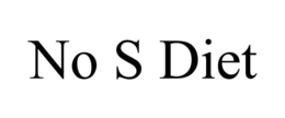 NO S DIET trademark