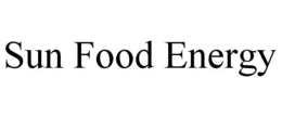 SUN FOOD ENERGY trademark