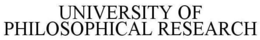 UNIVERSITY OF PHILOSOPHICAL RESEARCH trademark