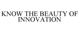 KNOW THE BEAUTY OF INNOVATION trademark