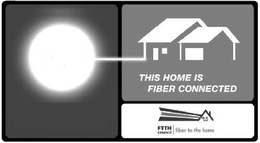 THIS HOME IS FIBER CONNECTED FTTH COUNCIL | FIBER TO THE HOME trademark
