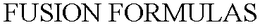 FUSION FORMULAS trademark