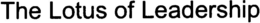 THE LOTUS OF LEADERSHIP trademark