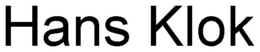 HANS KLOK trademark