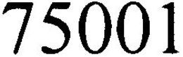 75001 trademark