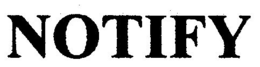 NOTIFY trademark