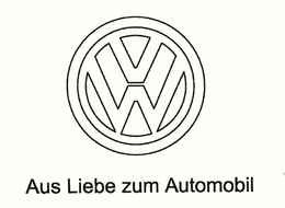VW AUS LIEBE ZUM AUTOMOBIL trademark
