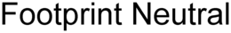FOOTPRINT NEUTRAL trademark
