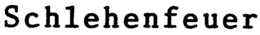 SCHLEHENFEUER trademark