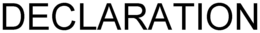 DECLARATION trademark