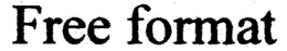 FREE FORMAT trademark