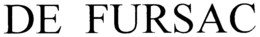DE FURSAC trademark