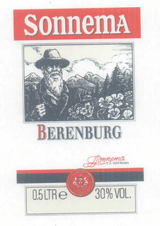 SONNEMA BERENBURG SONNEMA F. J. SONNEMA 0.5 LTRE 30% VOL. trademark