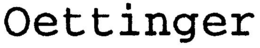 OETTINGER trademark