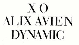 XO ALIX AVIEN DYNAMIC trademark