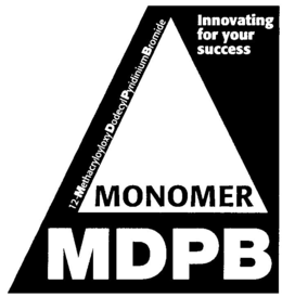 INNOVATING FOR YOUR SUCCESS 12-METHACRYLOYLOXYDODECYLPYRIDINIUMBROMIDE MONOMER MDPB trademark