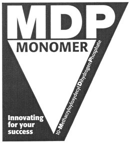 MDP MONOMER 10-METHACRYLOYLOXYDECYLDIHYDROGENPHOSPHATE INNOVATING FOR YOUR SUCCESS trademark