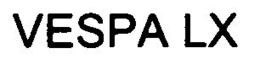 VESPA LX trademark