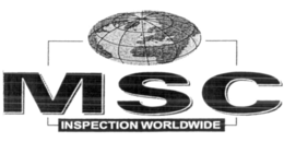 MSC INSPECTION WORLDWIDE trademark