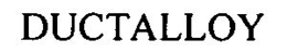 DUCTALLOY trademark