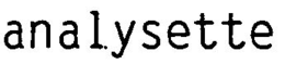 ANALYSETTE trademark