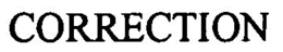 CORRECTION trademark