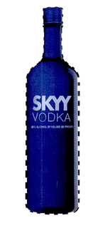 SKYY VODKA 40% ALCOHOL BY VOLUME (80 PROOF) trademark