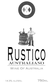 RUSTICO AUSTRALIANO WINE OF AUSTRALIA trademark